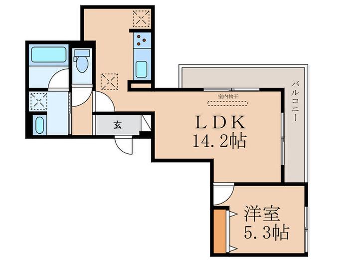 CHAINON(1LDK/2階)の間取り写真