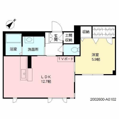 エルシード(1LDK/1階)の間取り写真