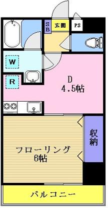 カーサML(1DK/2階)の間取り写真