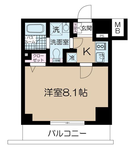 クレイシア世田谷赤堤(1K/3階)の間取り写真