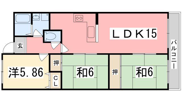 メゾンセルベイル(3LDK/7階)の間取り写真