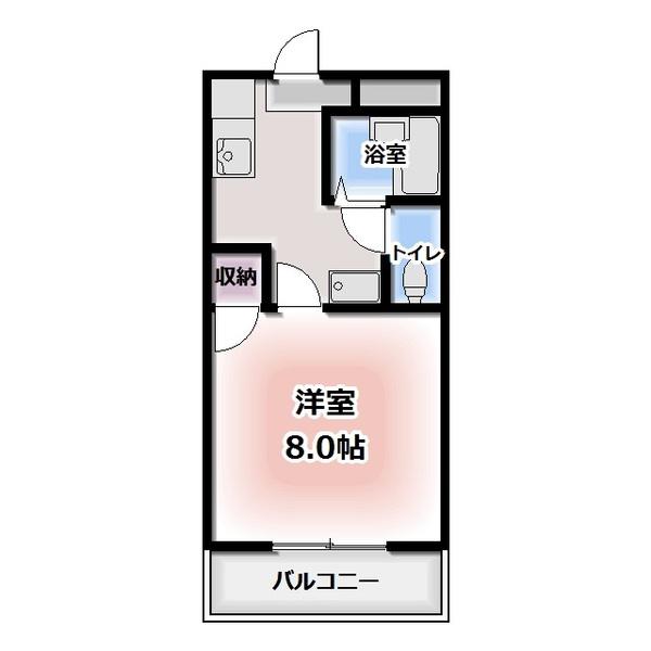 ハイツエルム(1K/3階)の間取り写真