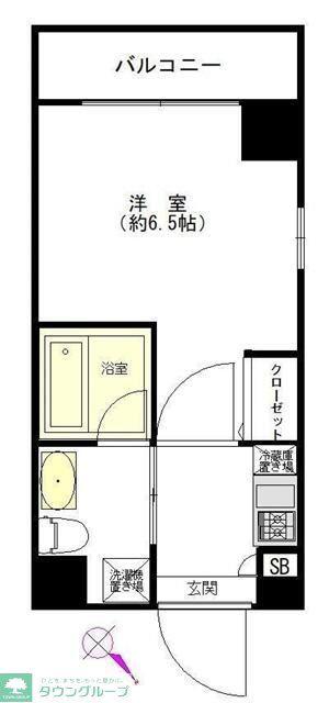 メインステージ川崎III(1K/6階)の間取り写真