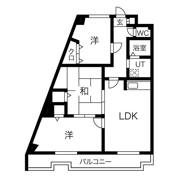 ラフィナート真栄(3LDK/3階)の間取り写真