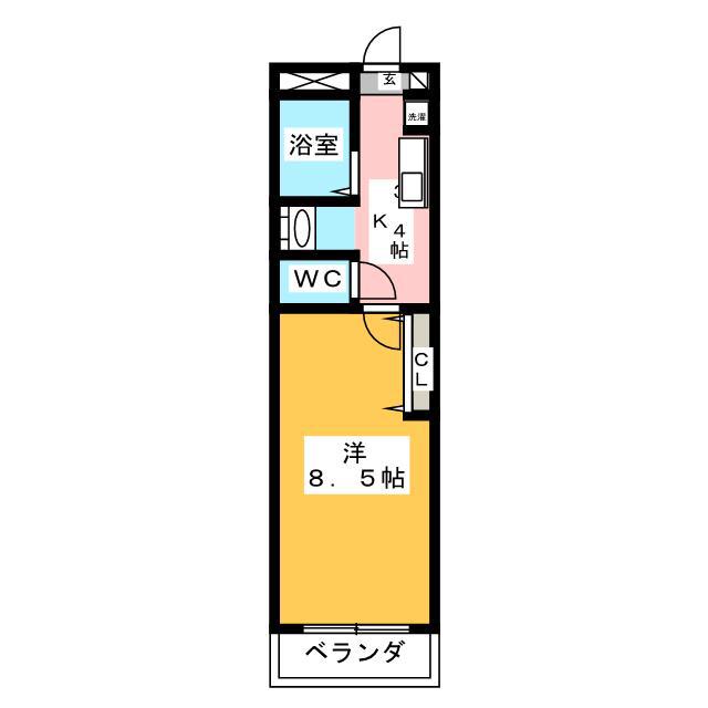シャルマンドミール(1K/1階)の間取り写真
