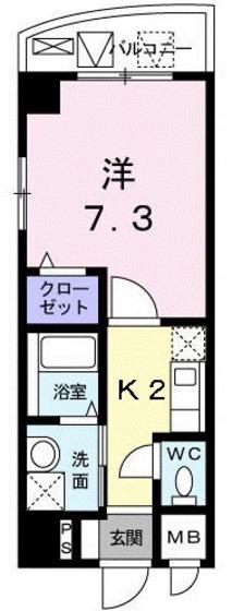 クラールアヴェニュー(1K/5階)の間取り写真