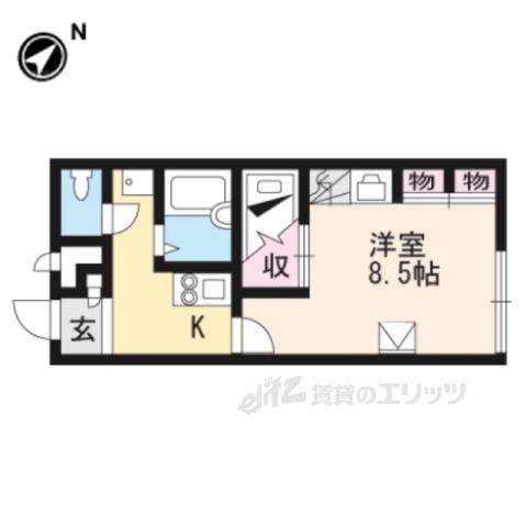 レオパレスECHI(1K/2階)の間取り写真