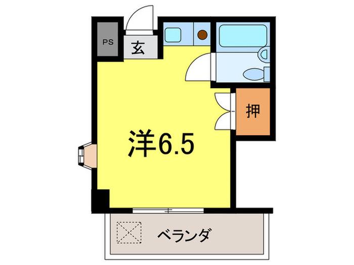 コーポ本山(ワンルーム/3階)の間取り写真