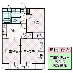 TOCO RESI(3DK/1階)の間取り写真
