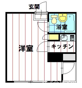 ユニティー石堂(ワンルーム/6階)の間取り写真