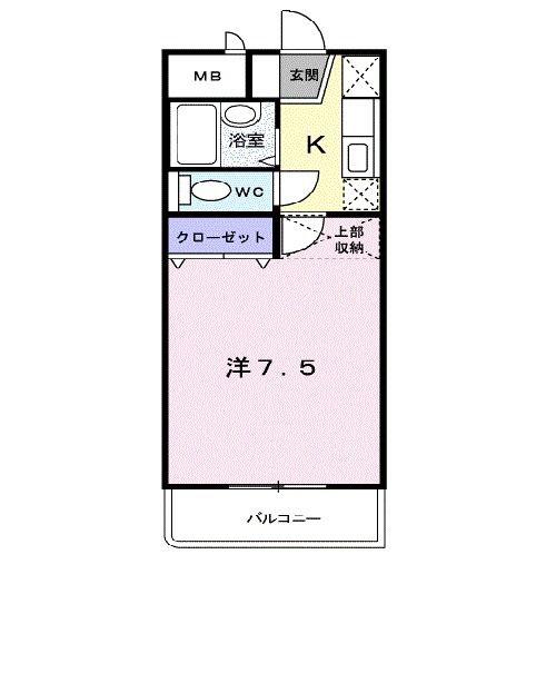 GRACEONE(1K/2階)の間取り写真