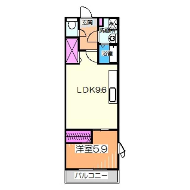 アスティ(1LDK/3階)の間取り写真