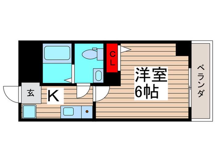 ルミエル本八幡(1K/1階)の間取り写真