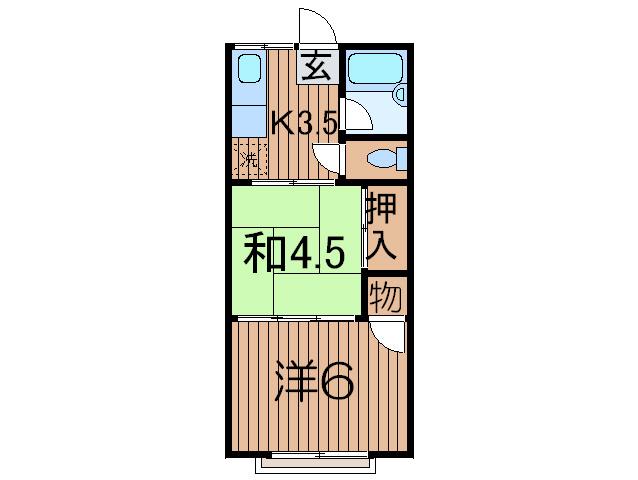 メゾンN(2K/1階)の間取り写真