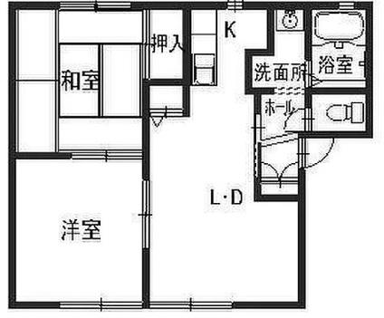 ディアスヒラツ(2LDK/2階)の間取り写真