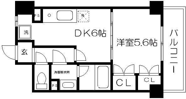 ライオンズマンション東山弐番館(1DK/1階)の間取り写真