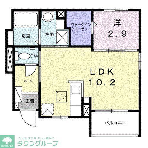 さくらガーデン(1LDK/1階)の間取り写真