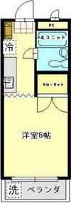 セントラルマンション(1K/2階)の間取り写真