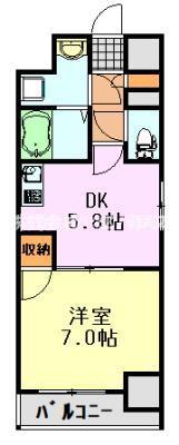 スカール千葉みなと(1DK/9階)の間取り写真
