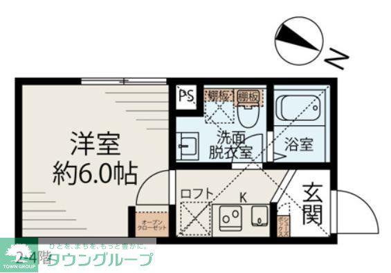 GRANDIR 神保町(1K/4階)の間取り写真