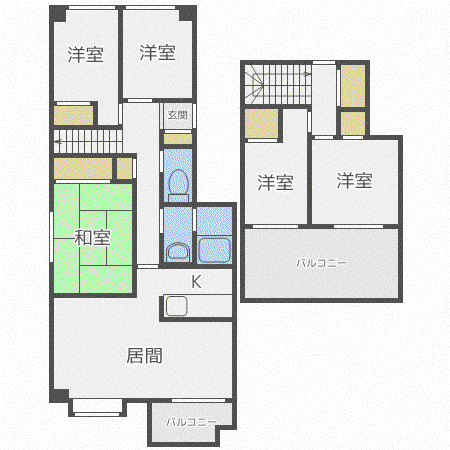 第2エクセルナガタ(5LDK/4階)の間取り写真