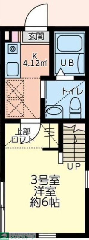ブランノワール(1K/2階)の間取り写真