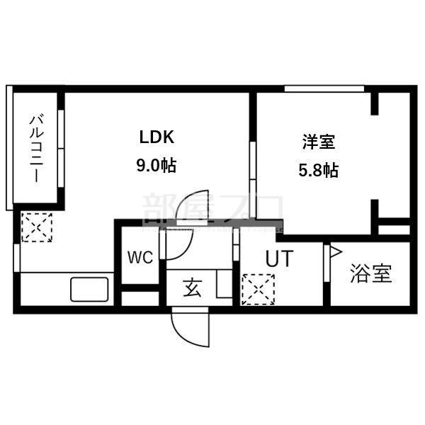 CHARME K(1LDK/3階)の間取り写真