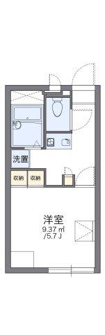 レオパレス城下京町(1K/1階)の間取り写真