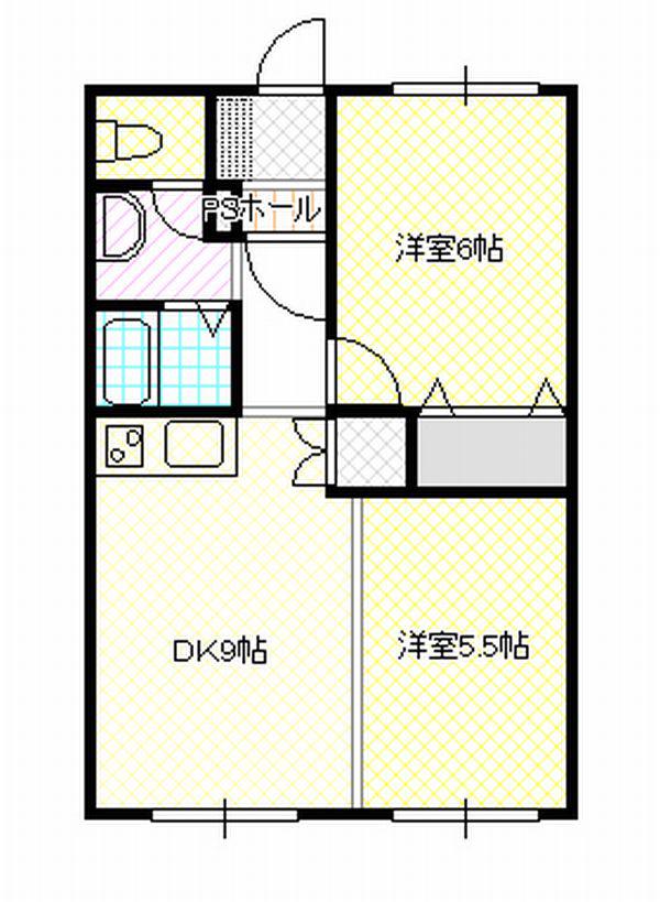 エーコーパティオス永山B(1LDK/3階)の間取り写真