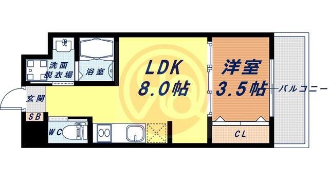 FDS NOVA(1LDK/2階)の間取り写真