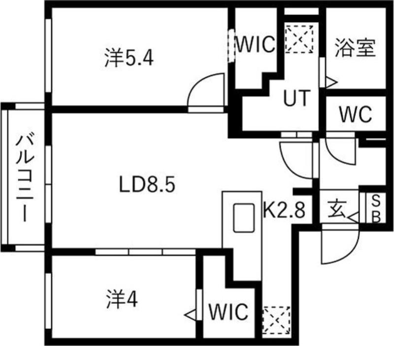 リコルドアーツ(2LDK/3階)の間取り写真