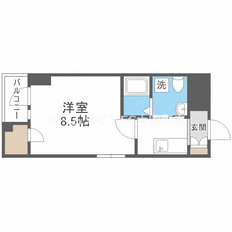 HS梅田イースト(1K/14階)の間取り写真