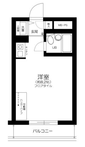 ハイネスプラザ新宿5(ワンルーム/1階)の間取り写真