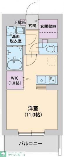 クレイズ(ワンルーム/3階)の間取り写真