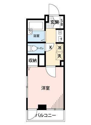 細工町アパルトマン(1K/4階)の間取り写真