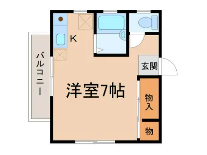 袴塚アパート(ワンルーム/4階)の間取り写真