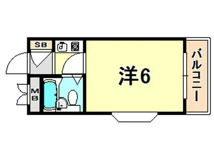 村雨ハイツ(ワンルーム/4階)の間取り写真