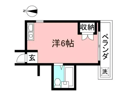 西田方1階(ワンルーム/1階)の間取り写真