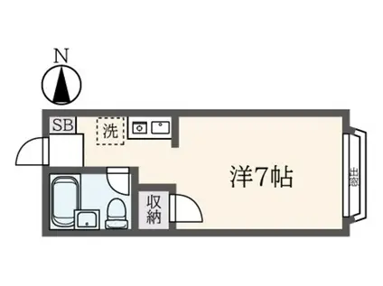 ソシアル上北沢II(ワンルーム/2階)の間取り写真