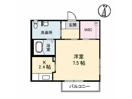 サニーハイツタマキII(1K/1階)の間取り写真
