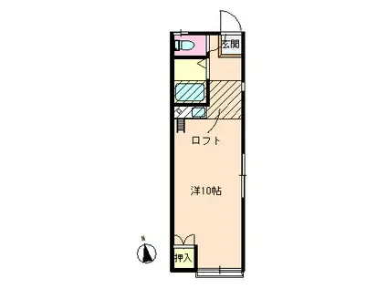 メゾンドM(ワンルーム/2階)の間取り写真