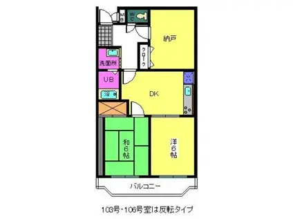 エクセルロワイエフジ(2SDK/3階)の間取り写真