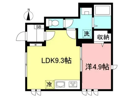 M&Kハイム羽根木(1LDK/1階)の間取り写真