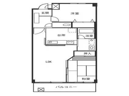 ダイタ昭和マンション(2LDK/4階)の間取り写真