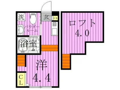 ハーモニーテラス青井2(ワンルーム/1階)の間取り写真