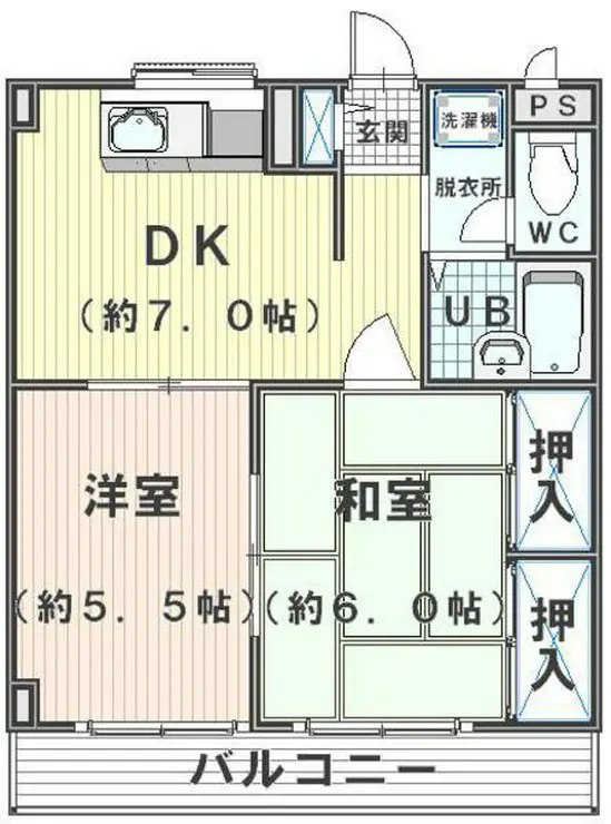 エステートピア松江 4階階 間取り