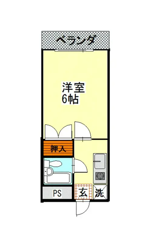 フラワーハイツB 3階階 間取り