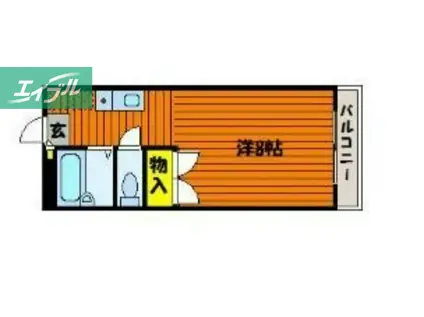 リベールA(1K/2階)の間取り写真