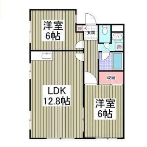 ライブハウスII(2LDK/1階)の間取り写真