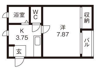 CEREZO(1K/1階)の間取り写真